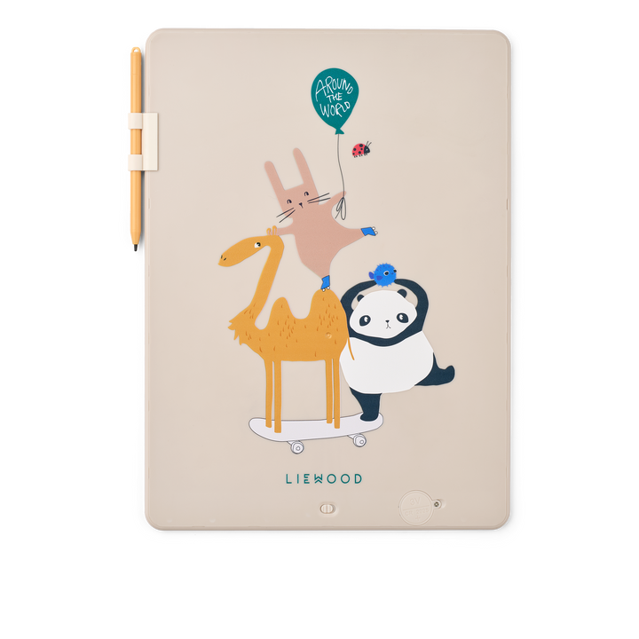 [Liewood] Zora LCD Drawing Board 13.5 inches - Around The World / Sandy