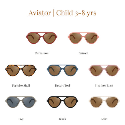 [Grech & Co.][3-8Y]Aviator Polarized Sunglasses - Sunset