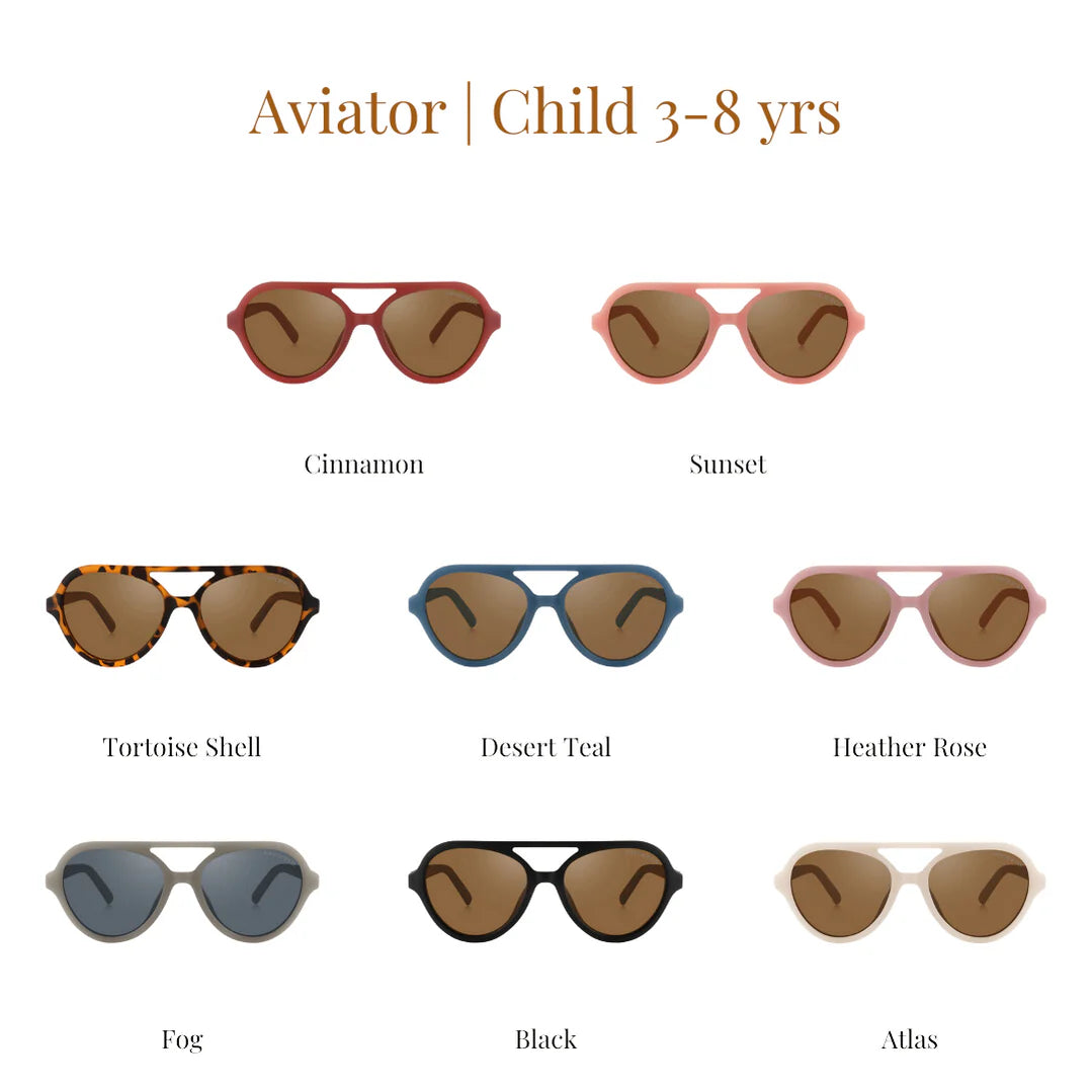 [Grech & Co.][3-8Y]Aviator Polarized Sunglasses - Fog