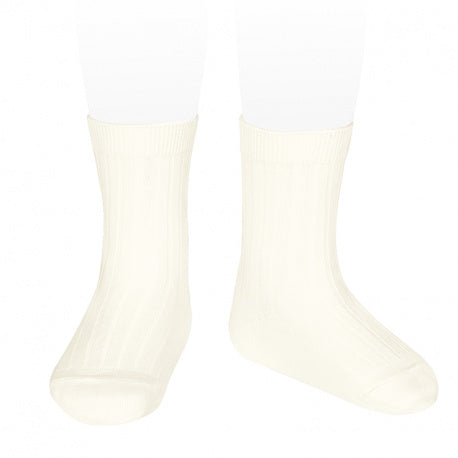 [Condor]Basic Rib Short Socks - [303 Beige]