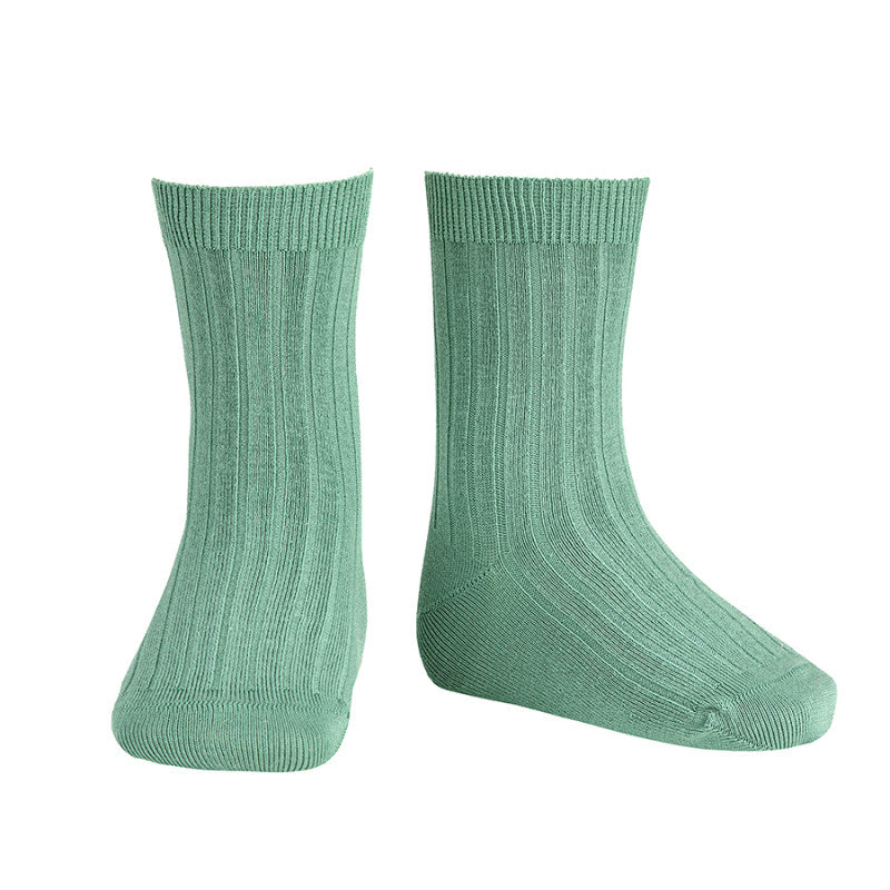 [Condor]Basic Rib Short Socks - [704 Jade]