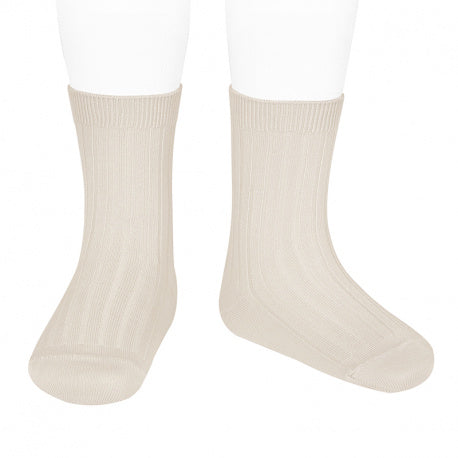 [Condor]Basic Rib Short Socks - [304 Linen]