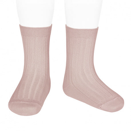 [Condor]Basic Rib Short Socks - [544 Old Rose]