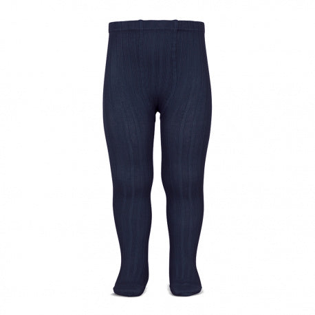 [Condor] Basic Rib Tights - [480 Navy Blue]