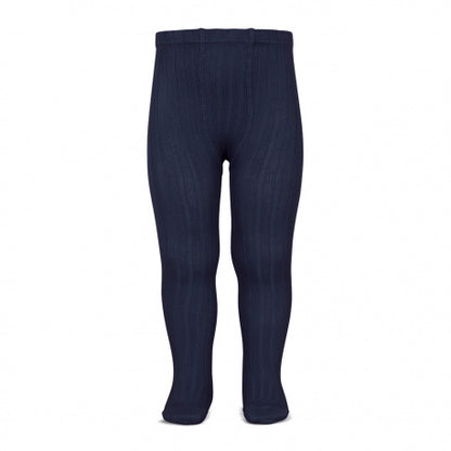 [Condor] Basic Rib Tights - [480 Navy Blue]
