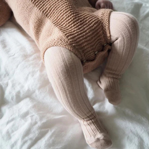 [Condor] Basic Rib Tights - [544 Old Rose]