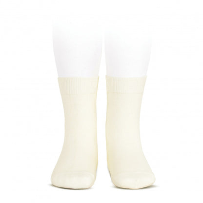[Condor] Plain Stitch Basic Short Socks - [303 Beige]
