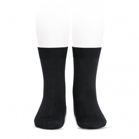 [Condor] Plain Stitch Basic Short Socks - [900 Black]