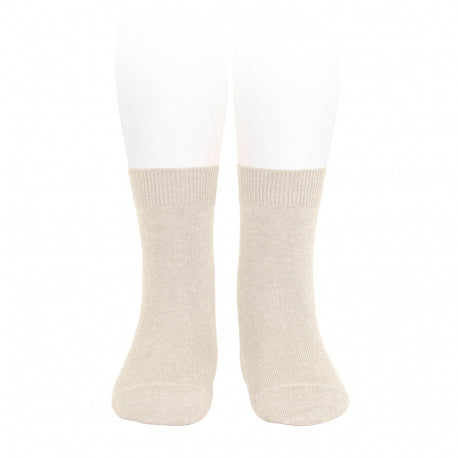 [Condor] Plain Stitch Basic Short Socks - Linen