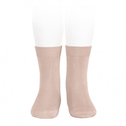 [Condor] Plain Stitch Basic Short Socks - [544 Old Rose]