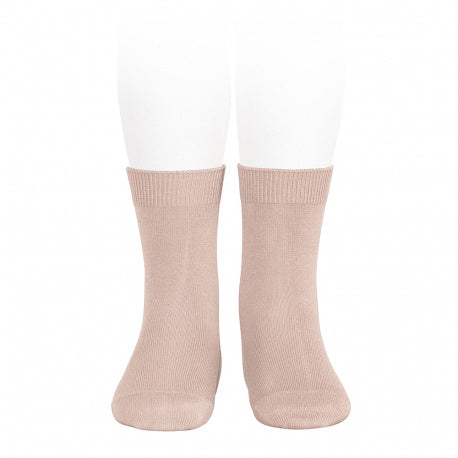 [Condor] Plain Stitch Basic Short Socks - Old Rose