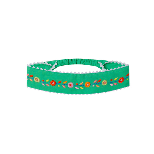 [Kidsagogo]Embroider Hair Band - Meadow Green