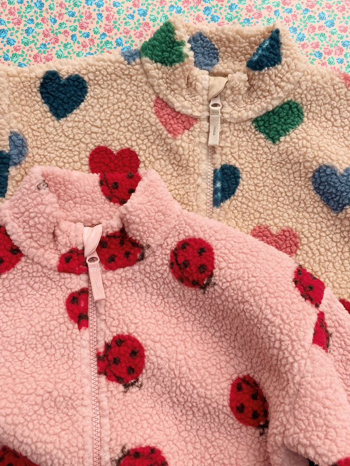 [Konges slojd] Jody Teddy Jacket - Ladybug Pink