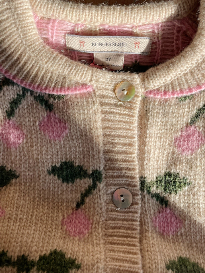 [Konges slojd] Belou knit Collar Cardigan - Cherry