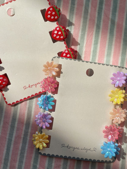 [Konges Slojd] 6pack Mini Fraise Hair Claws - Strawberry