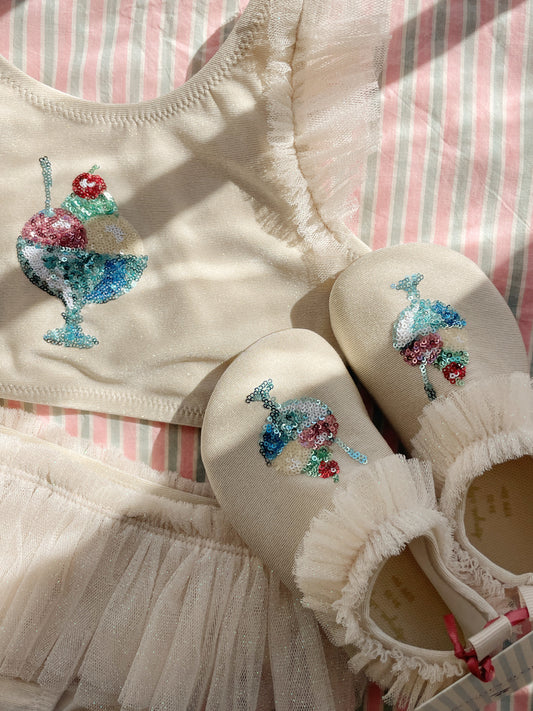 [Konges slojd] Amandine Frill Swim Shoes - Rosewater
