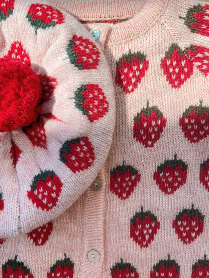 [Konges slojd] Belou Knit Beret - Strawberry