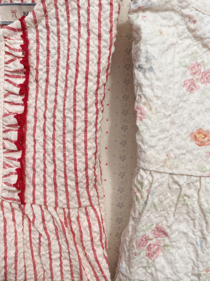 [Konges slojd] Ellie Frill Romper GOTS - Amour Stripe