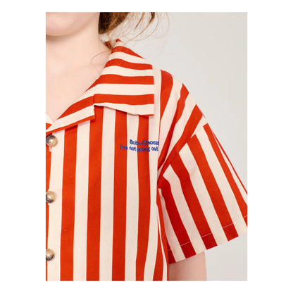 [Bobo Choses] Red Bold Stripe Loungewear Woven Set