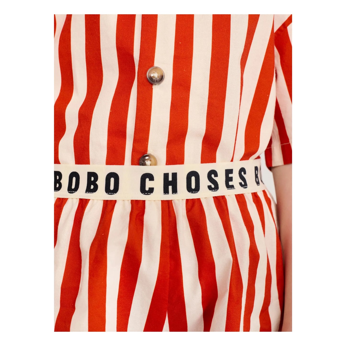 [Bobo Choses] Red Bold Stripe Loungewear Woven Set