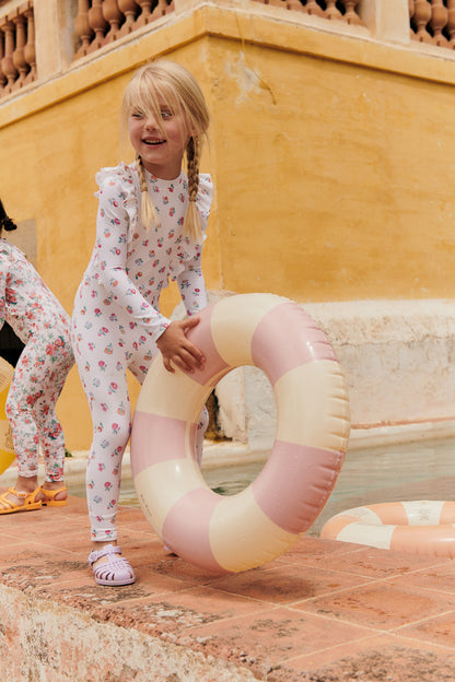 [Louise Misha] Bathing Jumpsuits Linette - White Felcita Flow