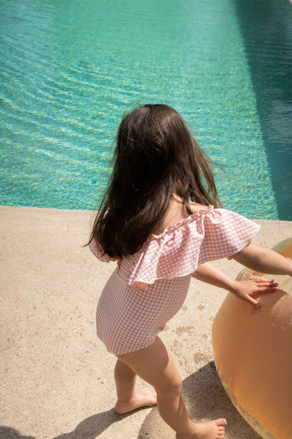 [Konges slojd] Beach Ball Large - Multi Cherry Blush Transparent