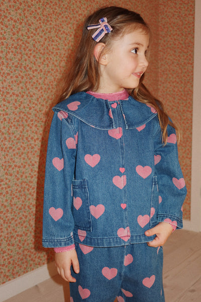 [Konges slojd] Magot Denim Shirt GOTS - Bon Coeur Pink