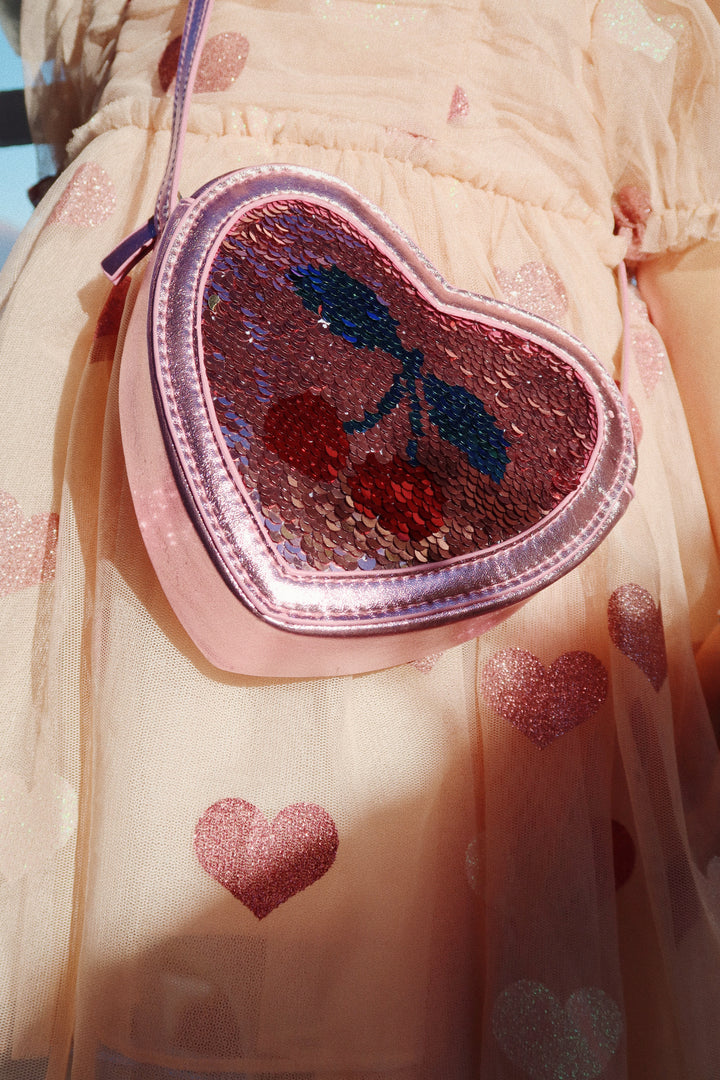 [Konges slojd] Tut Heart Sequin Bag - Rose