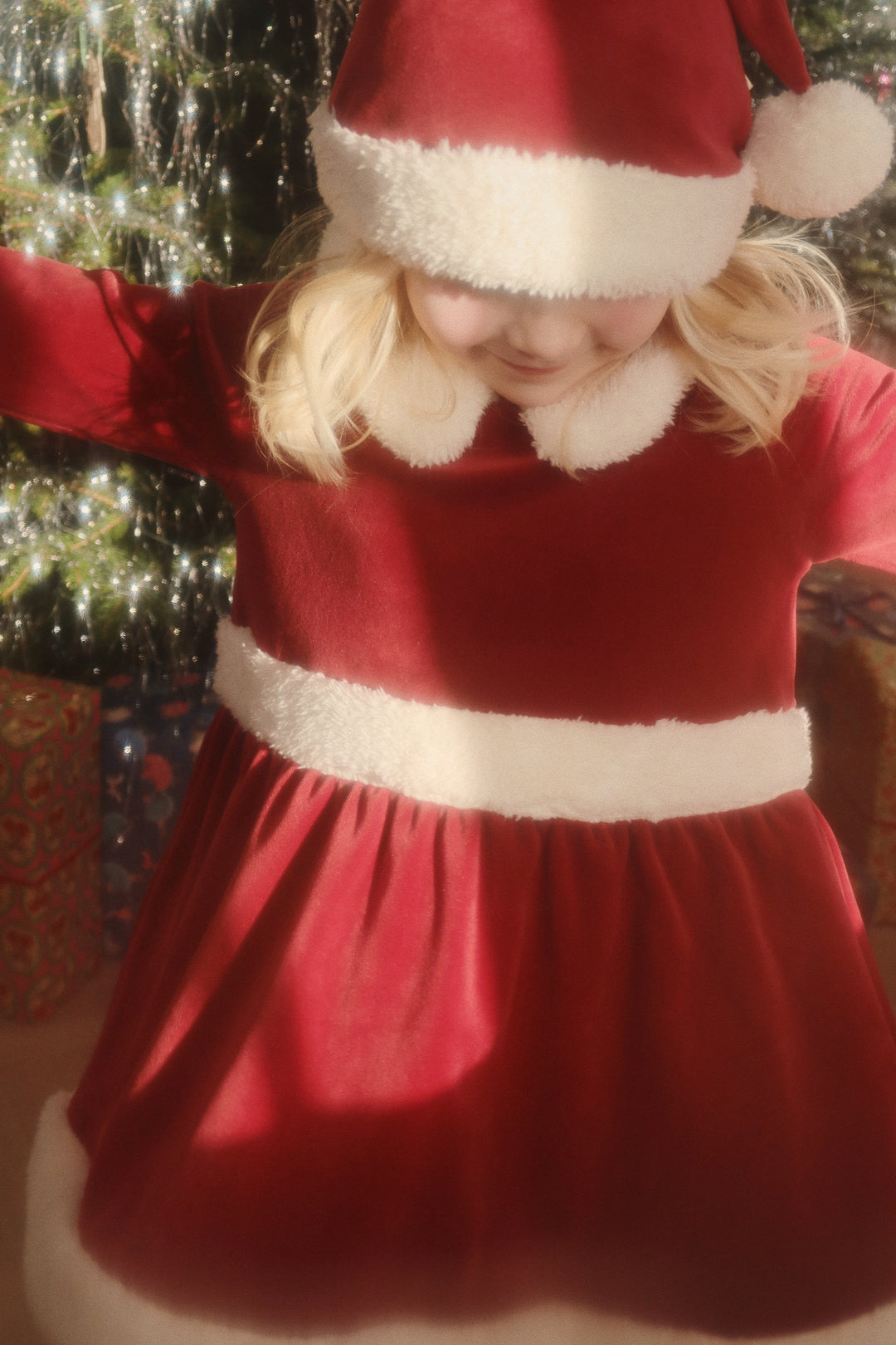 [Konges slojd] Christmas Dress GRS - Red Dahlia