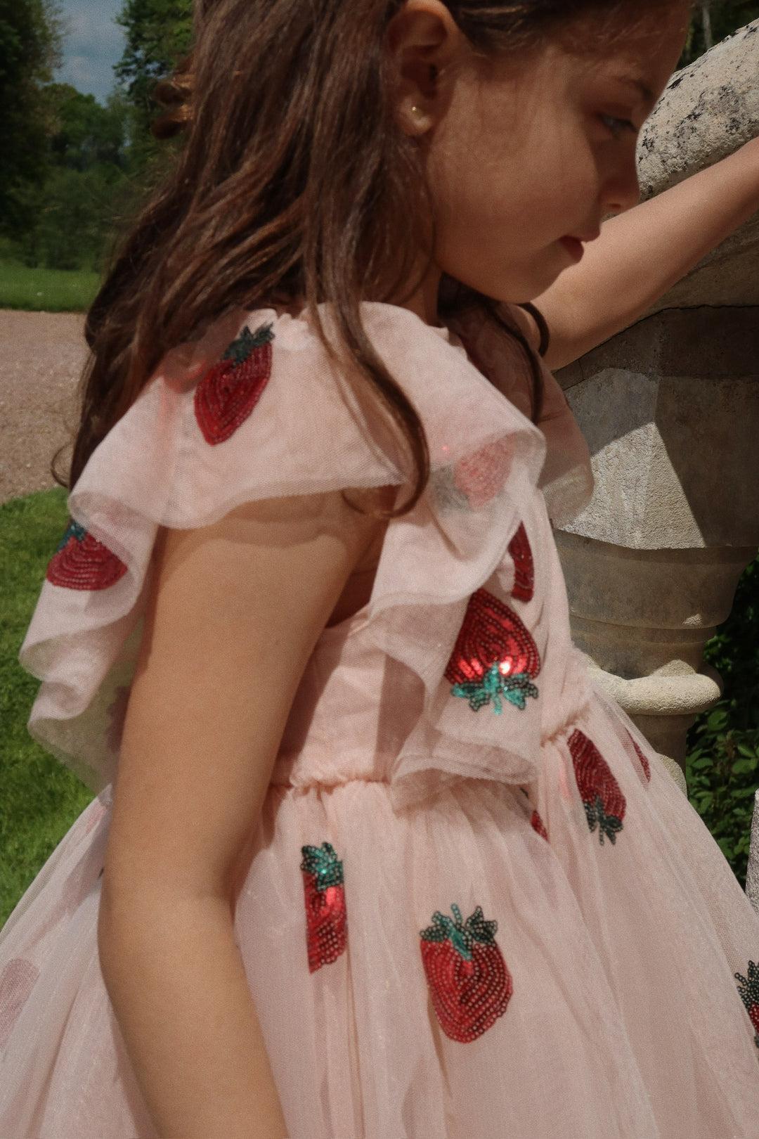 [Konges slojd] Yvonne Frill Dress - Strawberry