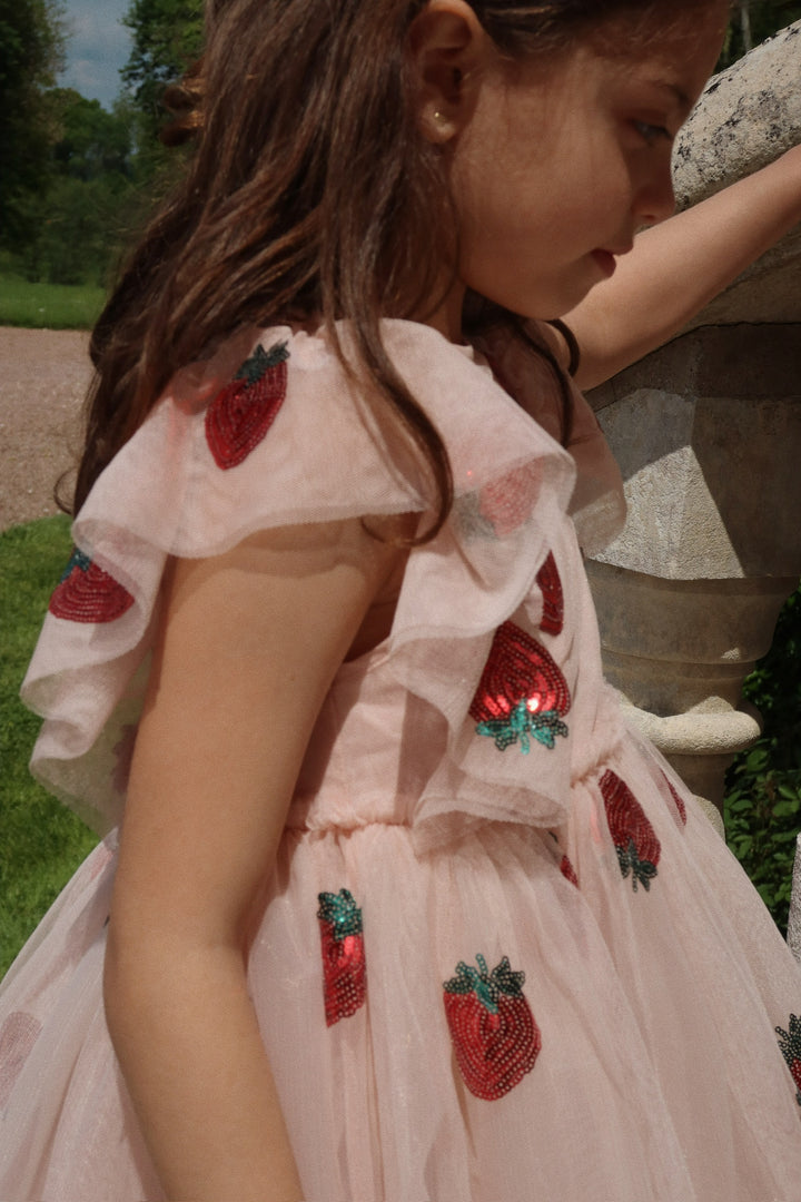 [Konges slojd] Yvonne Frill Dress - Strawberry