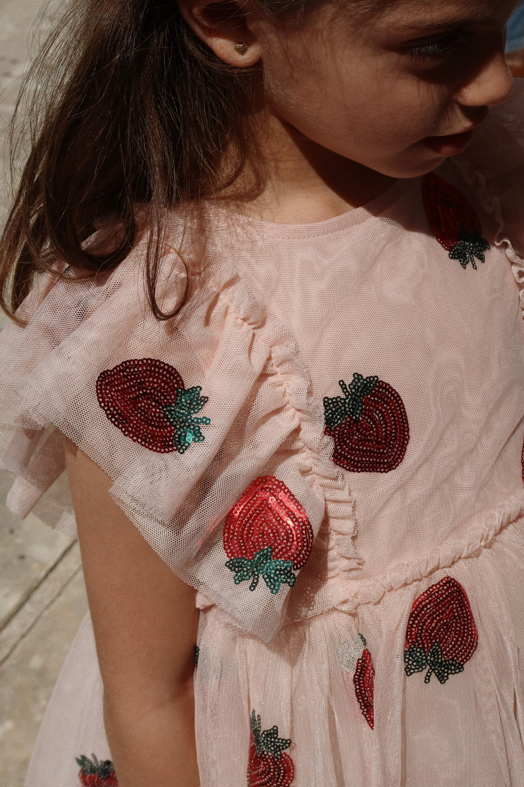 [Konges slojd] Yvonne Frill Dress - Strawberry