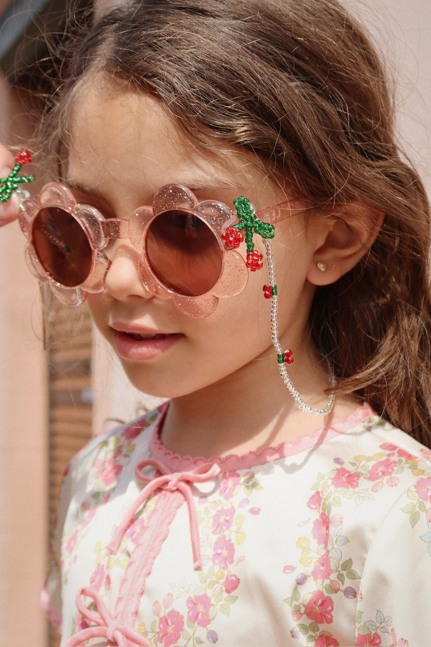 [Konges Sloejd] Sunglasses Bead Chain Cherry - Multi