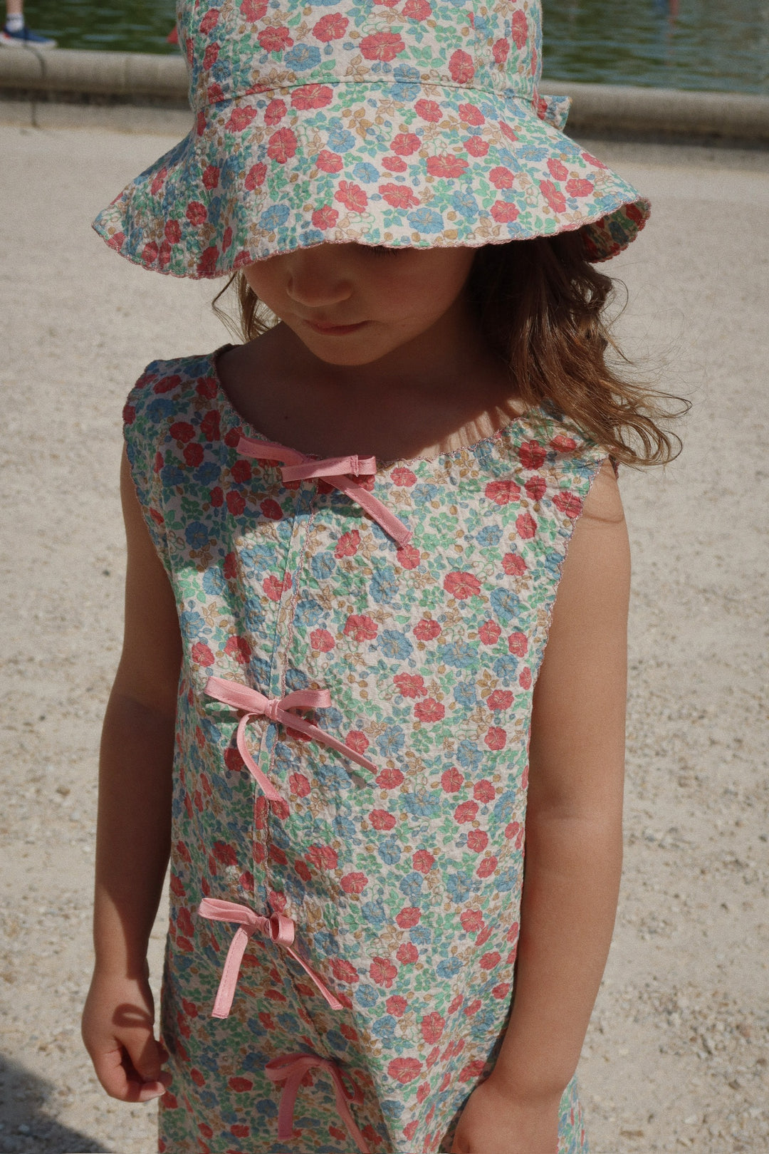 [Konges slojd] Elin Bow Sun Hat GOTS - Fiola