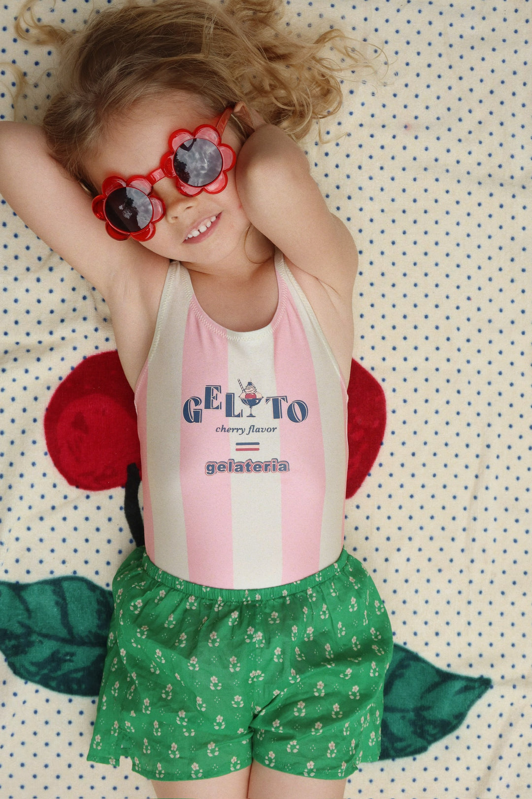 [Konges Sloejd] Sunglasses Junior Flower - Red