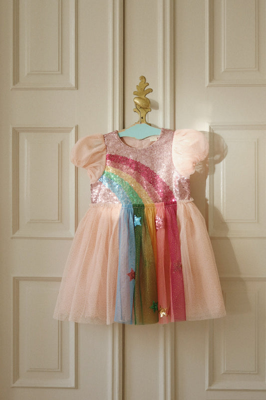 [Konges slojd] Odette Rainbow Dress - Evening Sand