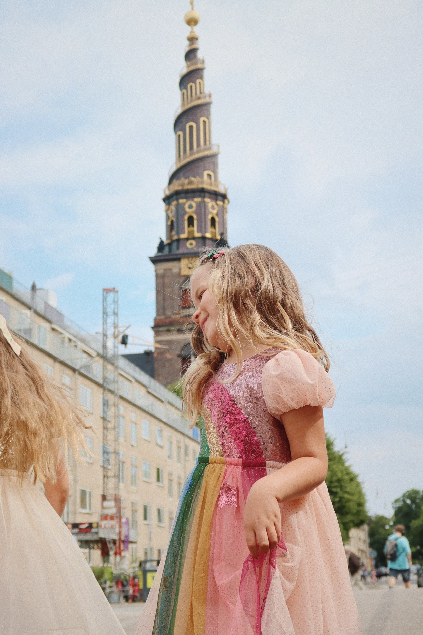 [Konges slojd] Odette Rainbow Dress - Evening Sand