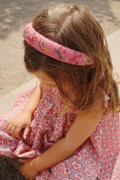 [Konges slojd] Beaded Hairbrace - Bubblegum