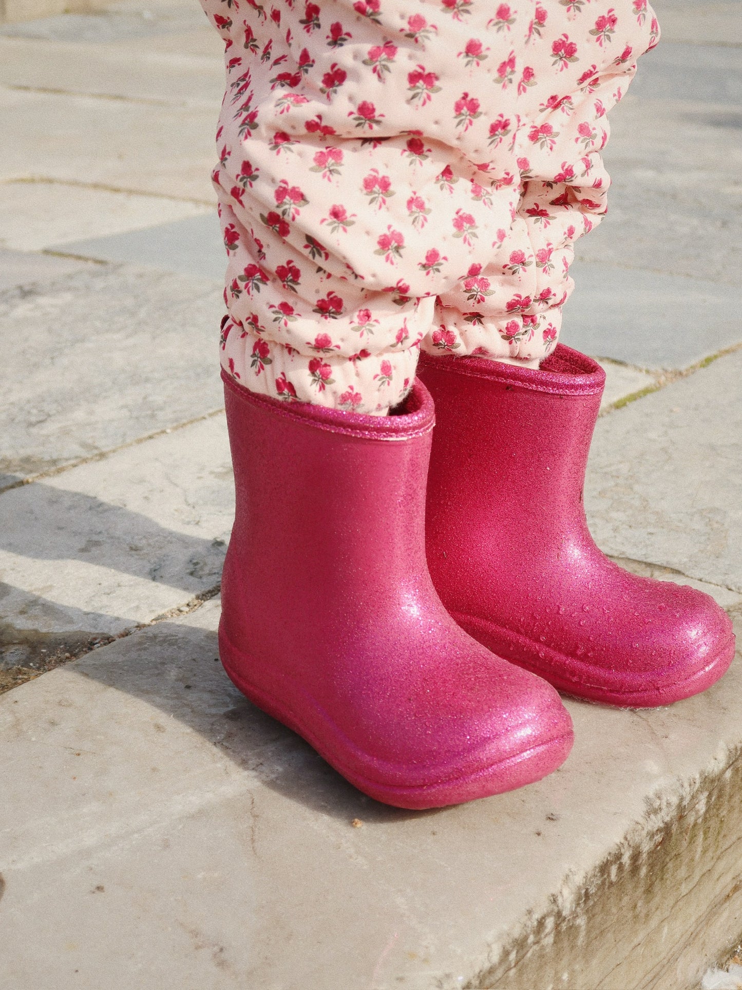 [Konges slojd] Luc Lightweight Glitter Rain Boots - Sangria