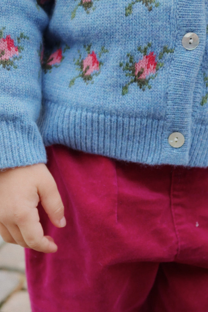 [Konges slojd] Belou Knit Collar Cardigan - Rosie Shade