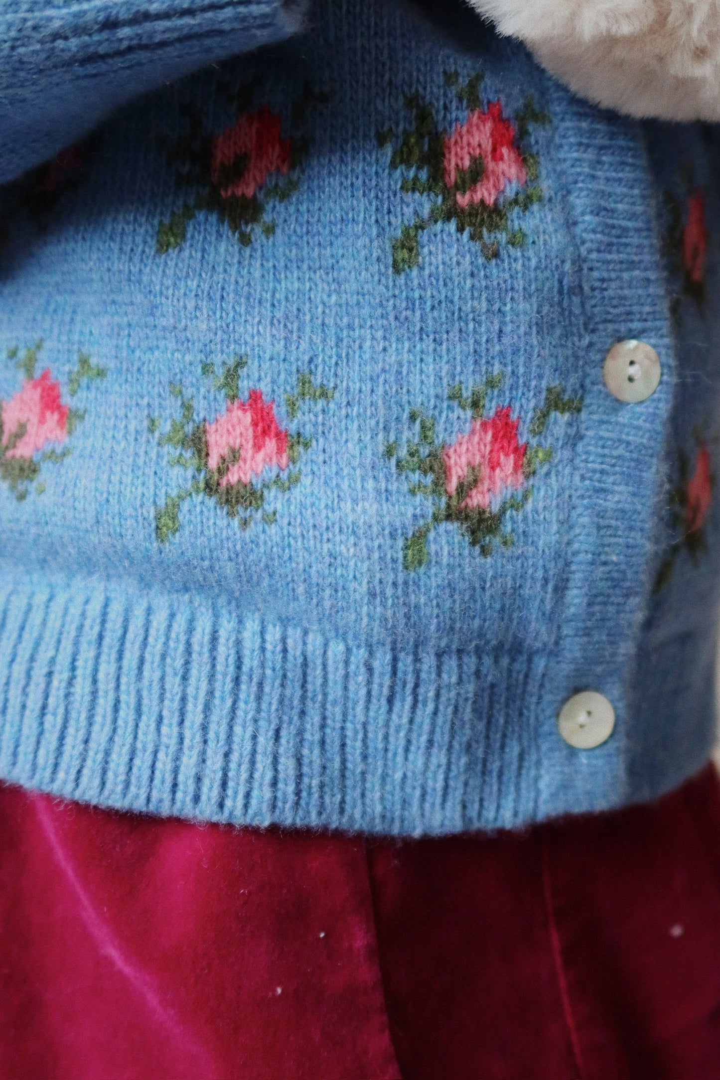 [Konges slojd]Belou Knit Collar Cardigan - Rosie Shade