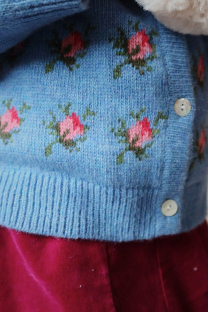 [Konges slojd]Belou Knit Collar Cardigan - Rosie Shade