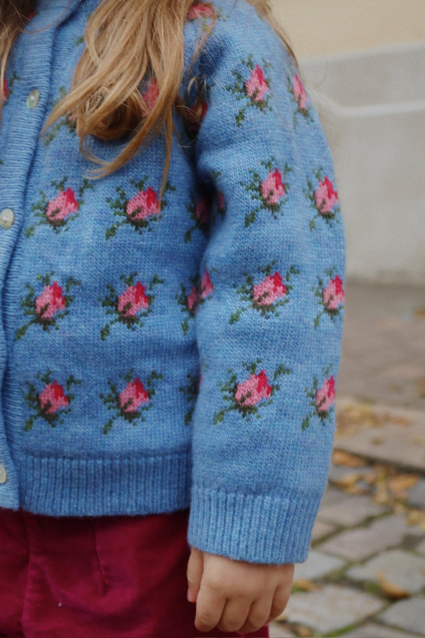 [Konges slojd]Belou Knit Collar Cardigan - Rosie Shade