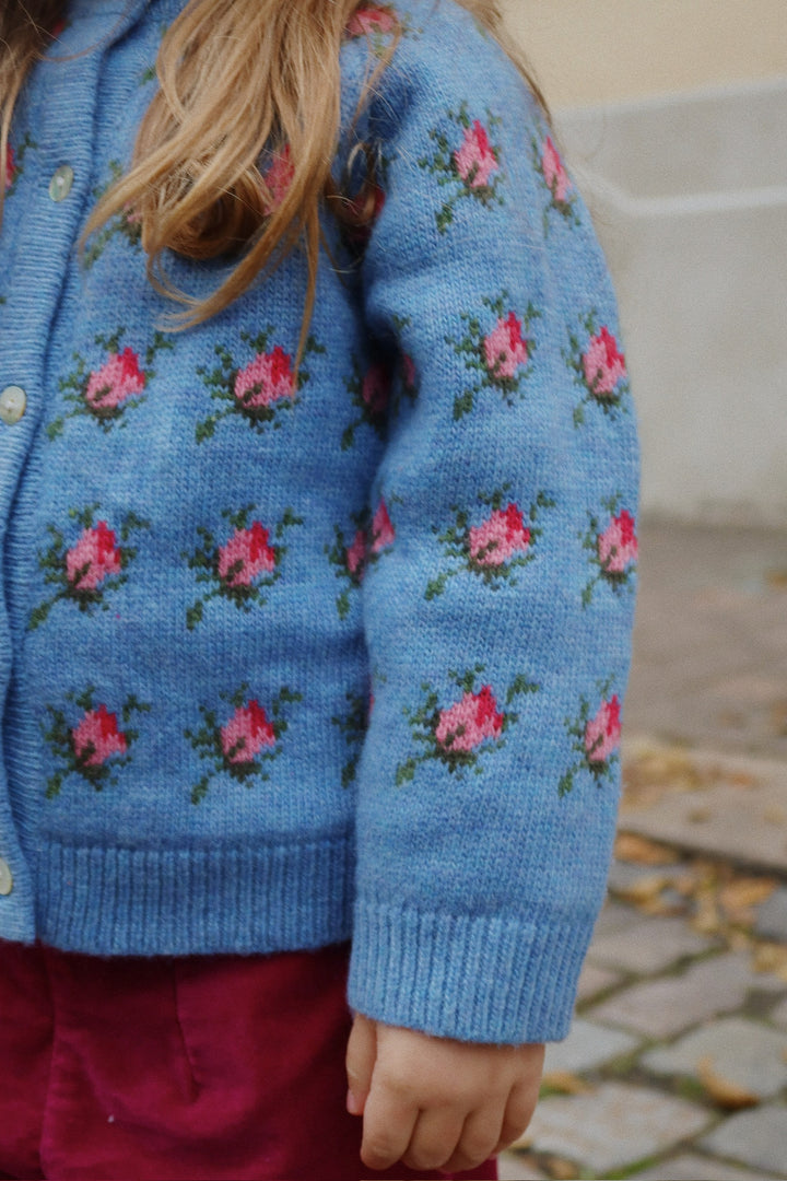 [Konges slojd] Belou Knit Collar Cardigan - Rosie Shade