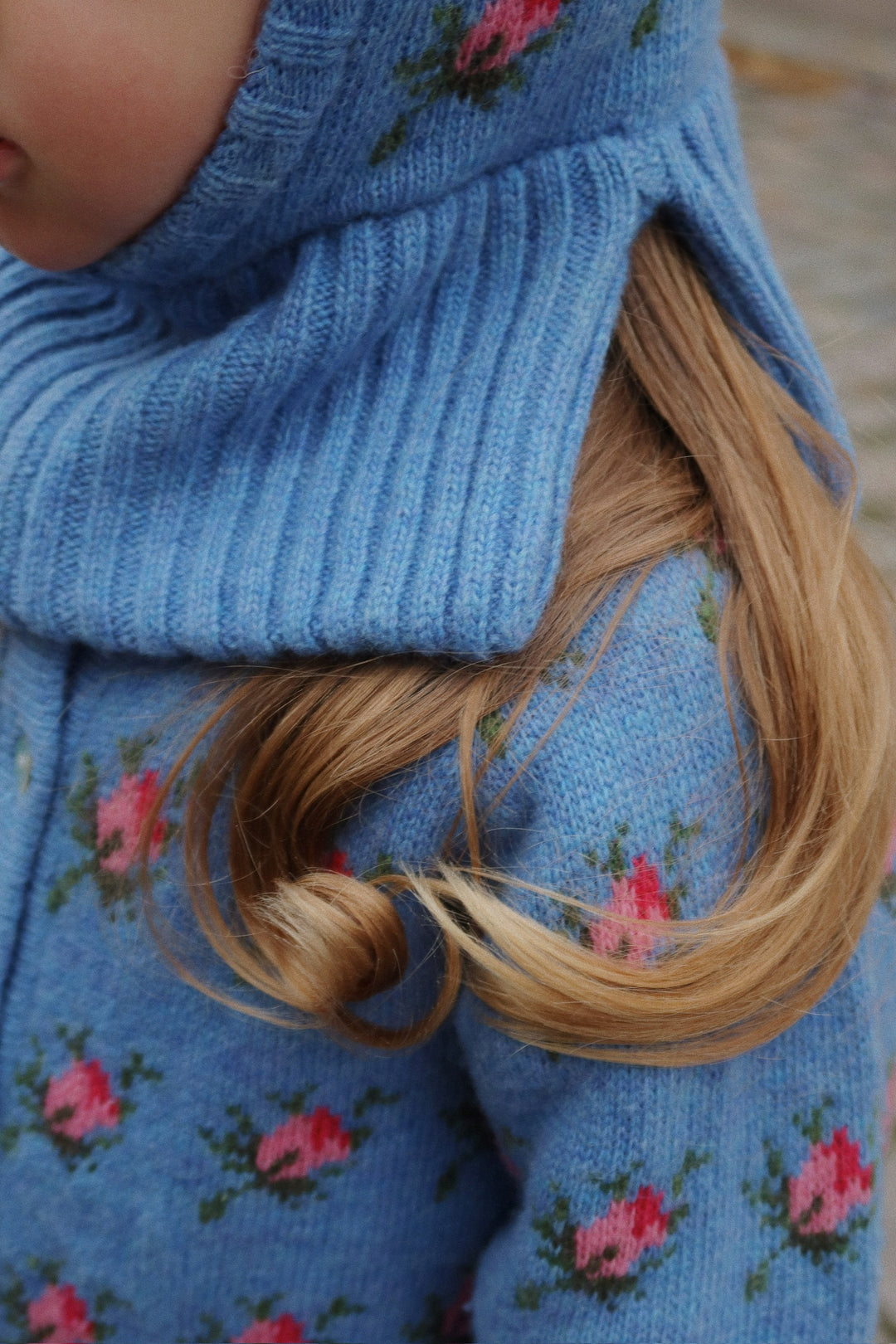 [Konges slojd] Belou Knit Collar Cardigan - Rosie Shade