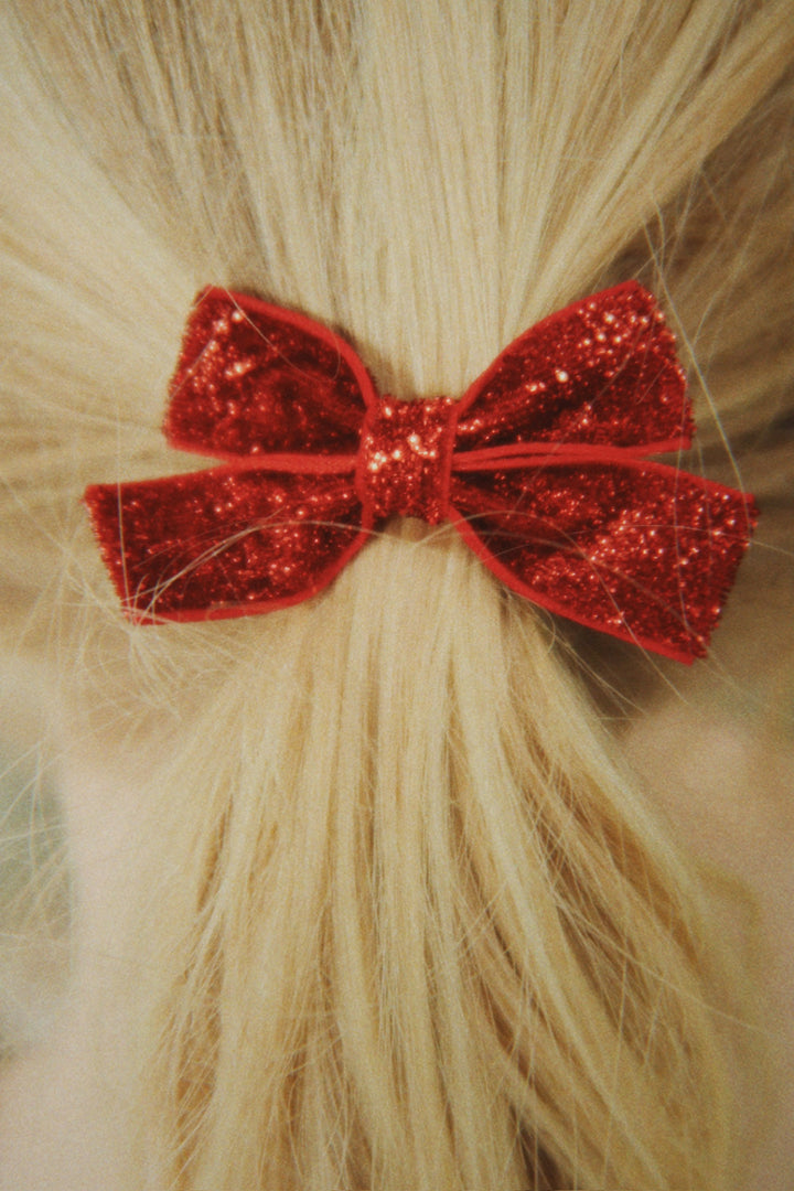 [Konges Slojd] 6pack Micki Bow Hair Clips - Red/Green
