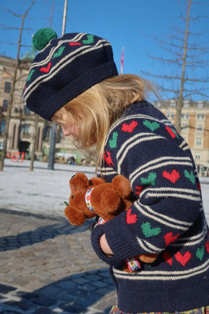 [Konges slojd] Belou Knit Beret - Heart