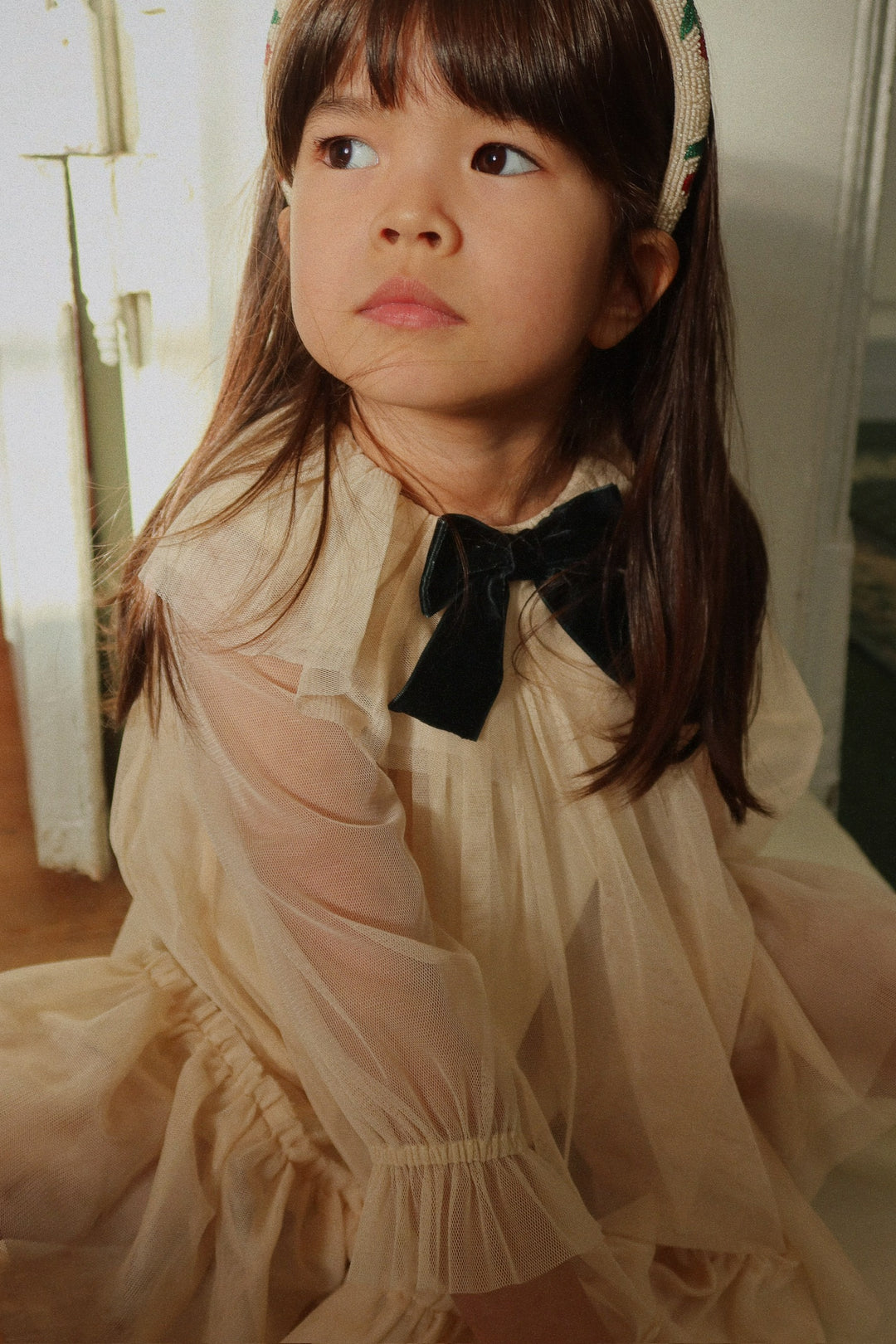 [Konges slojd] Bow Dress - Parchment