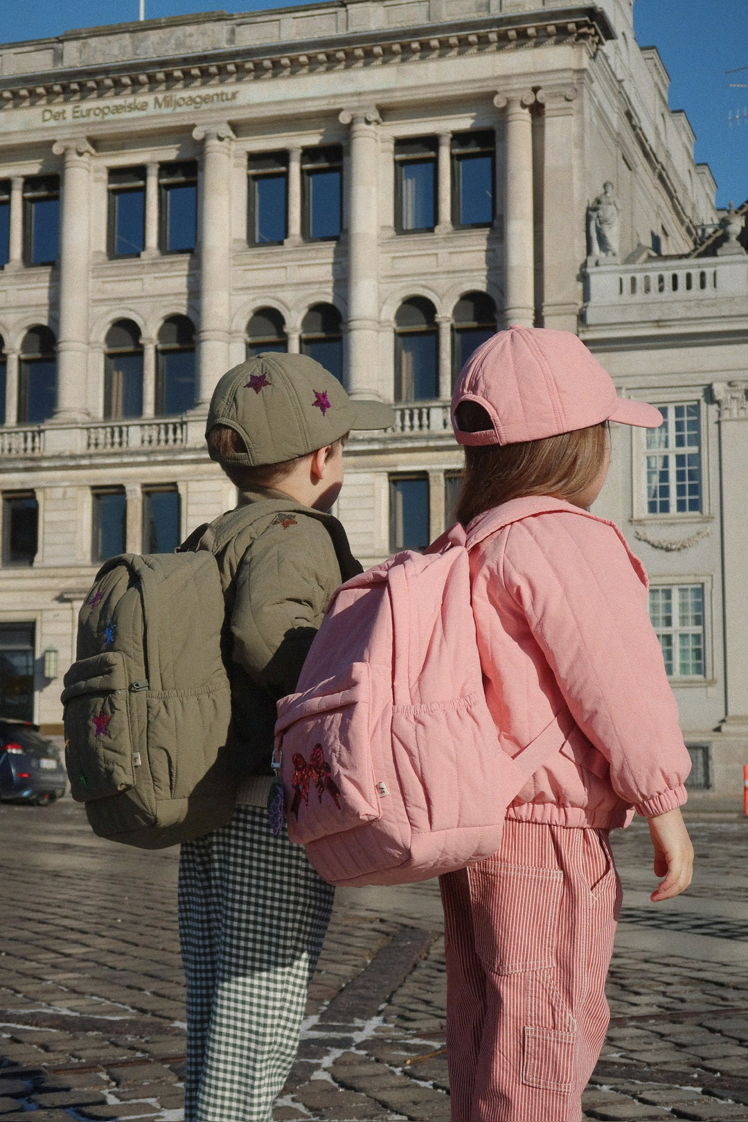 [11월10일 출고예정]
[Konges slojd] Juno Quilted Sequin Backpack - Rose