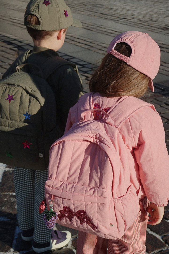 [11월10일 출고예정]
[Konges slojd] Juno Quilted Sequin Backpack - Rose